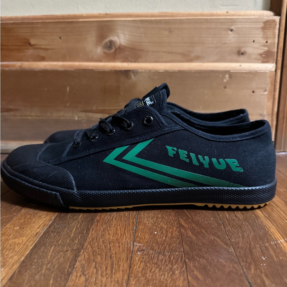 Feiyue Black and Green Men's Shoes